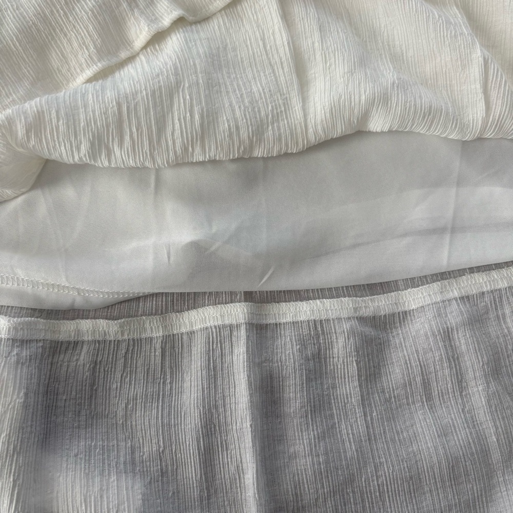 Talulah White Smocked Maxi Dress Shoulder Ties, Sz L - Picture 12 of 14